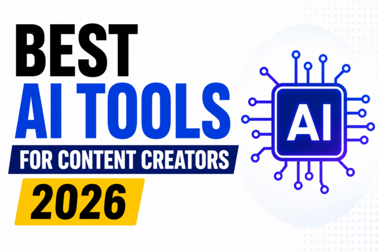 Best AI tools for content creators in 2026 including AI writing, design, video editing, SEO, and productivity software.