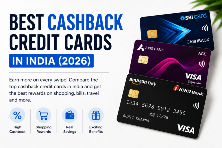 Best cashback credit cards in India for 2026 offering rewards on online shopping, bill payments, travel, and everyday spending.
